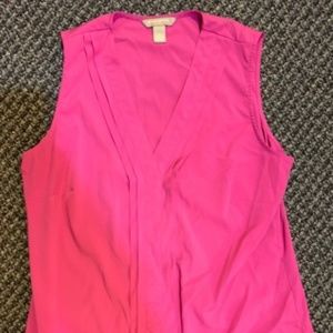 detail front pink tank blouse